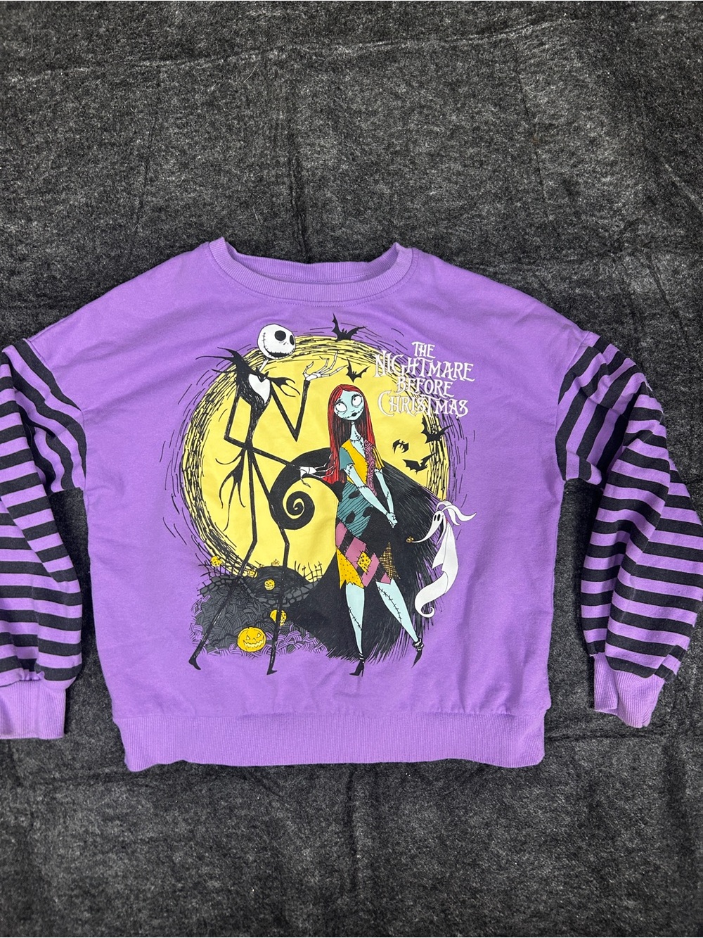 Disney Purple The Nightmare Before Christmas Kids Sweatshirt
